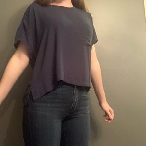 LUSH NWT navy blue top